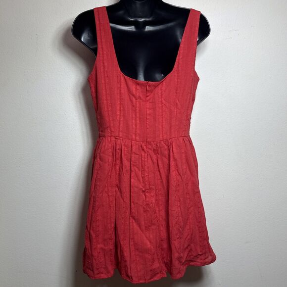 (W1) Commense Flirty Red Bohemia Short Dress, corset-style fitted waist, size s - Picture 3 of 15